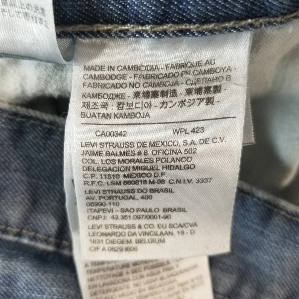 Levi's 514 jeans men's 34x30 regular fit straight blue denim pants retro